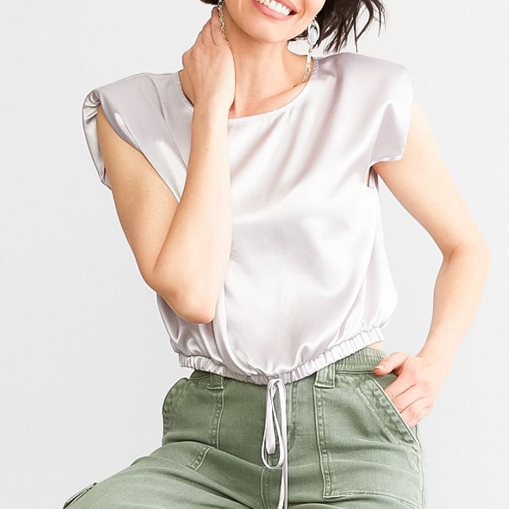 Willow & Root Satin Cropped Top